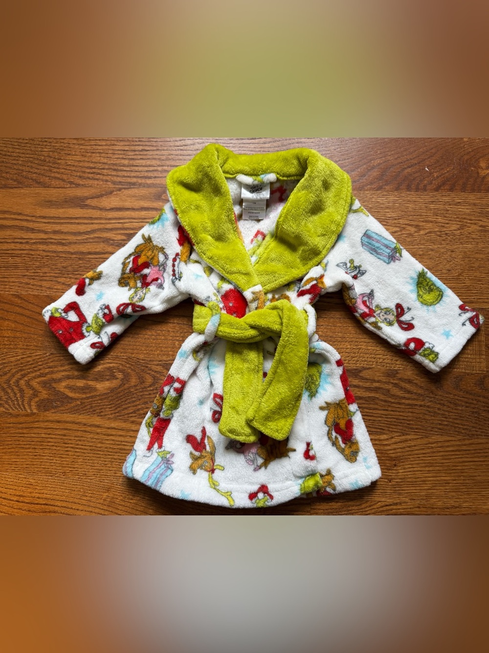 Dr Seuss Grinch Baby Christmas Plush Robe 12M